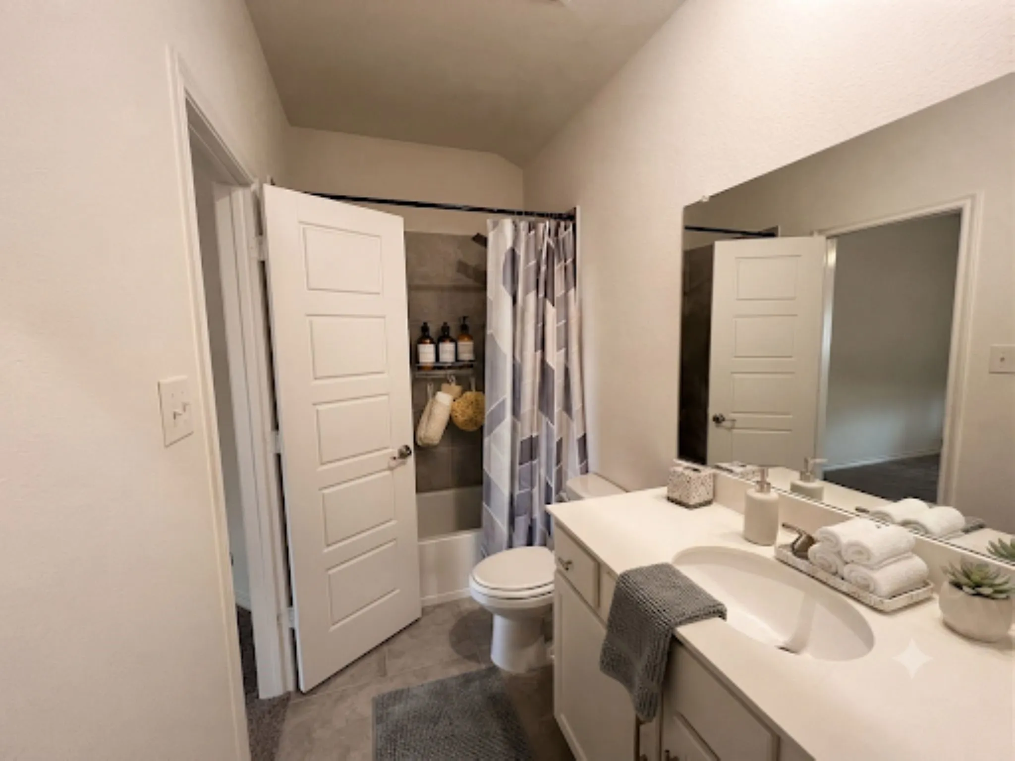 Virtually staged bathroom