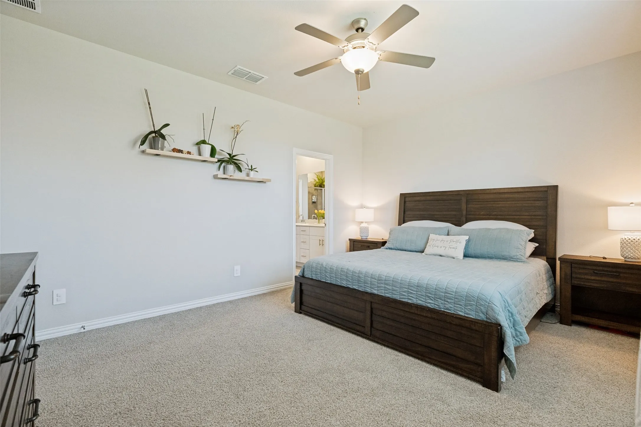 Tucked away from other bedrooms
