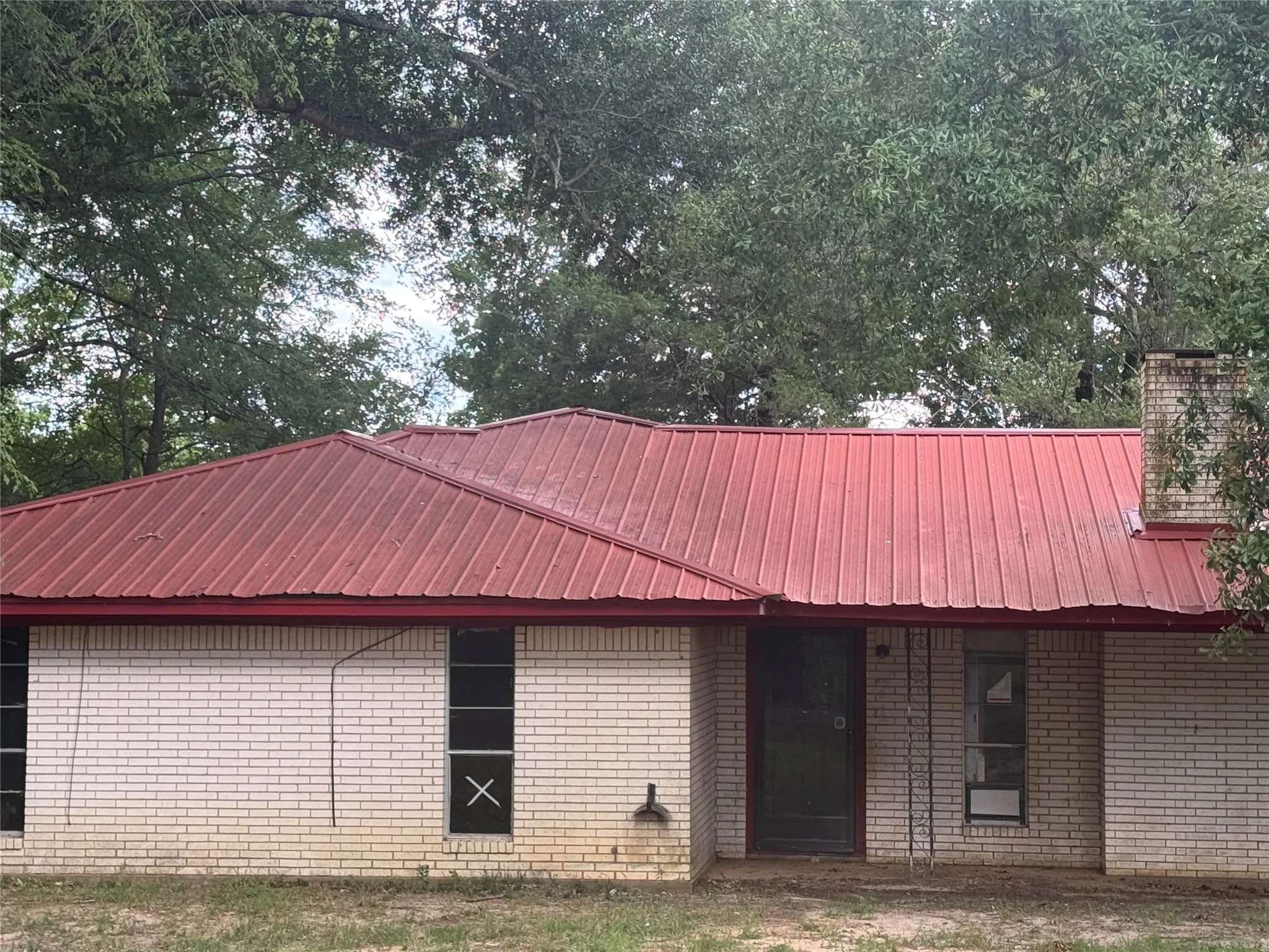 closer view of the metal roof