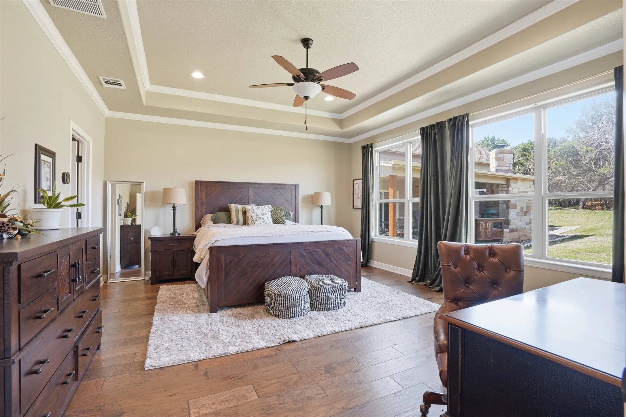 primary bedroom has great space.