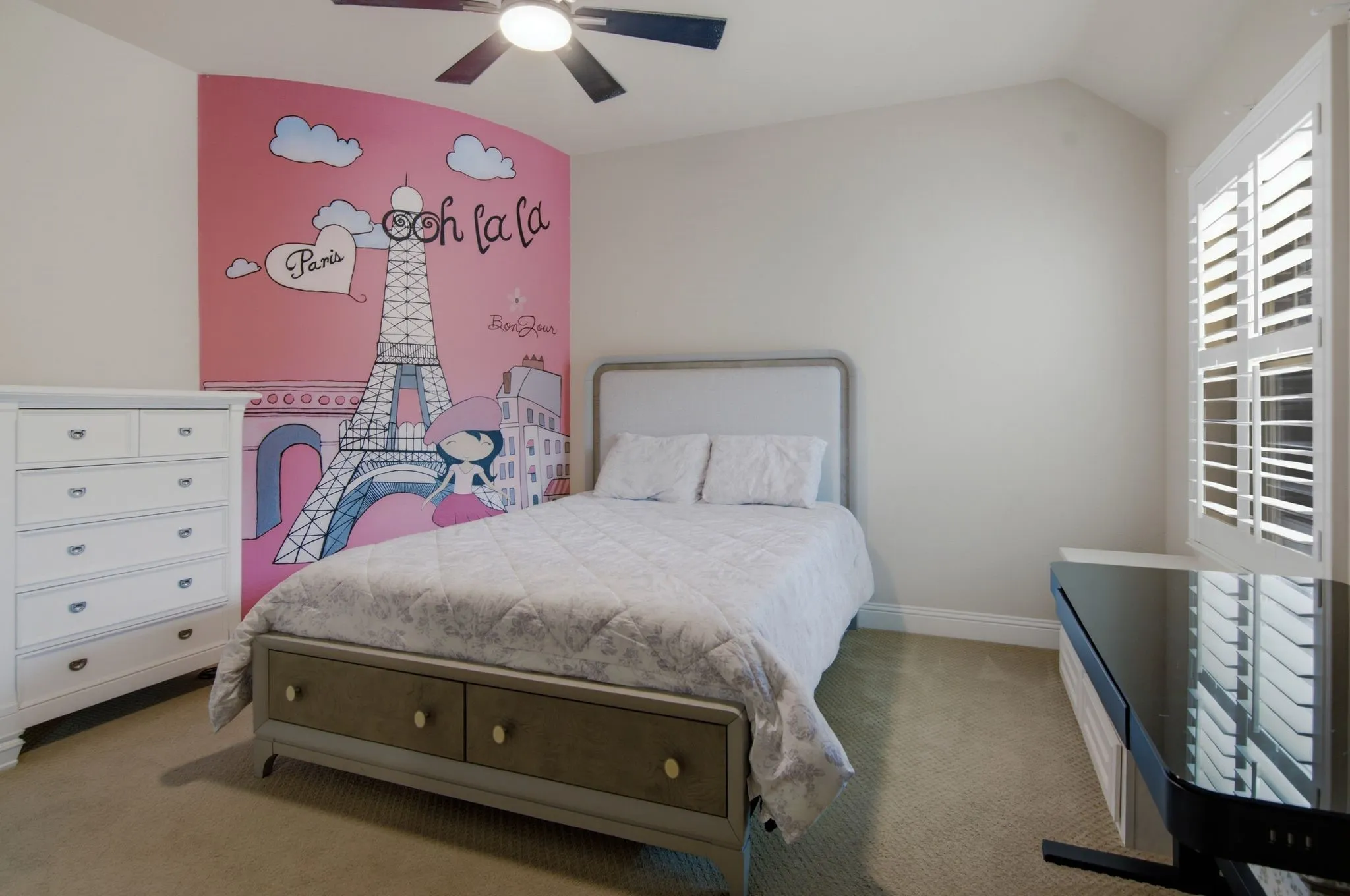 One of three upstairs bedrooms. This bedroom has a walk-in closet and en-suite bathroom.