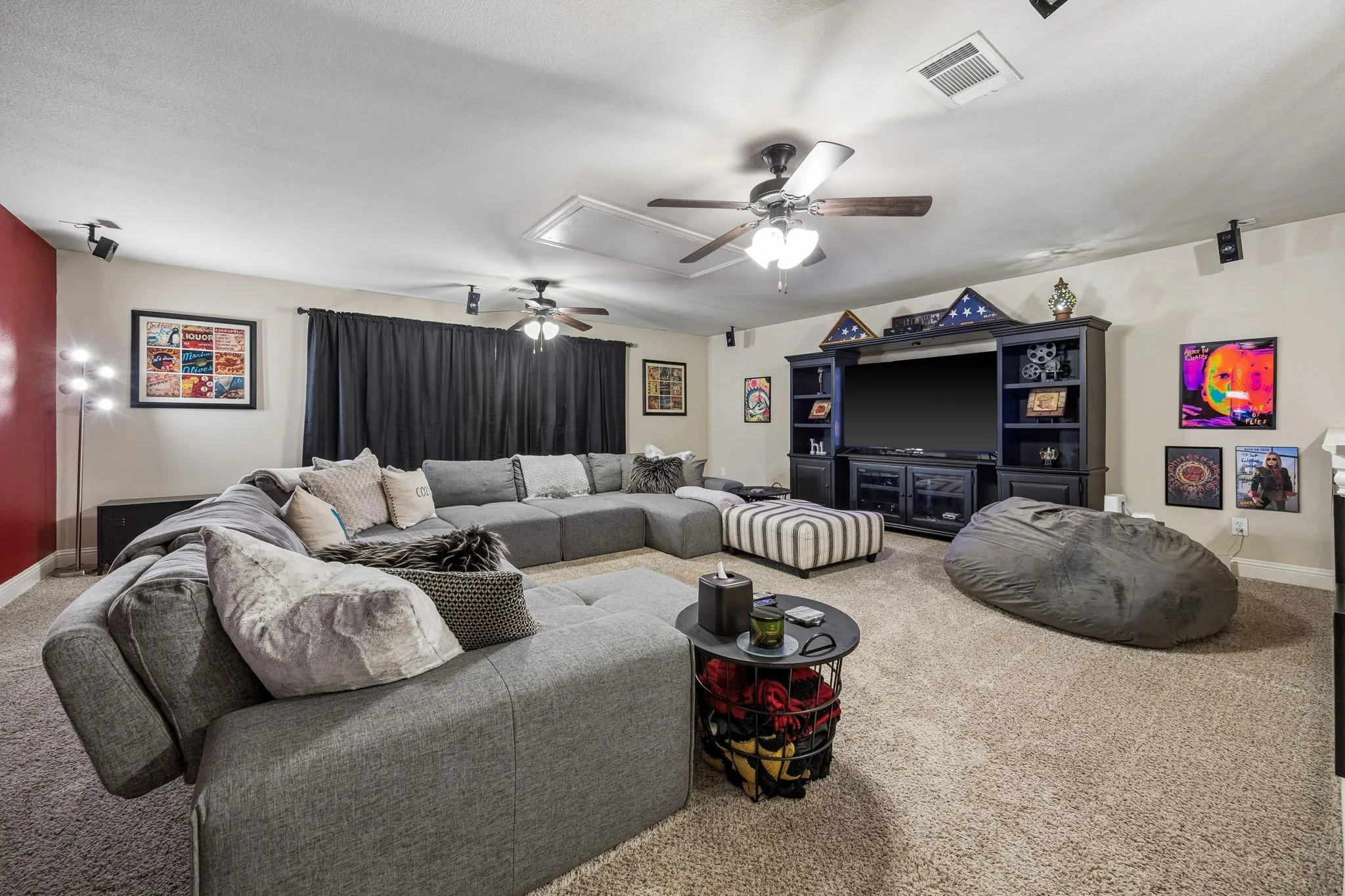 Gameroom, media room, this bonus room upstairs can become whatever fits your family.