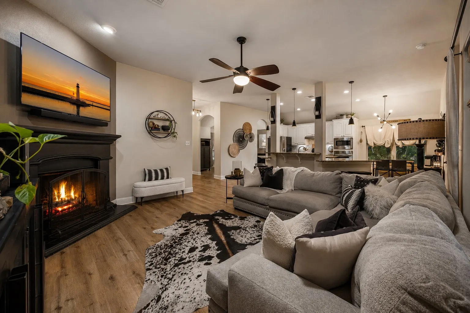 Open concept living.