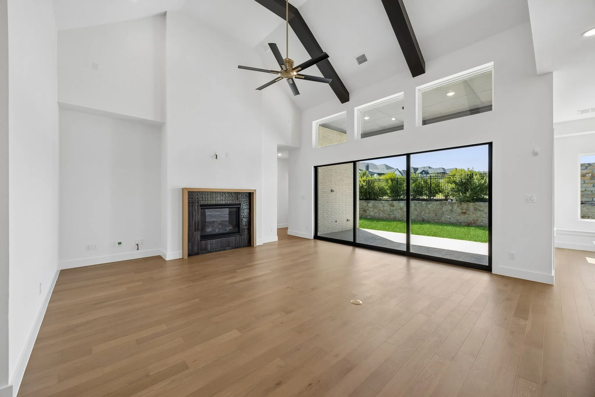 The spacious family room features a full wall slider making it easy to take the party outside!