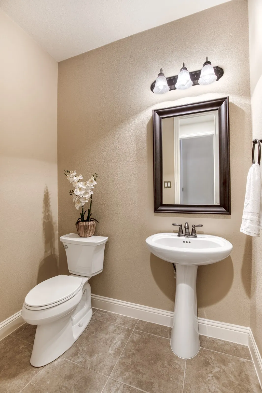 Half bath off entry.