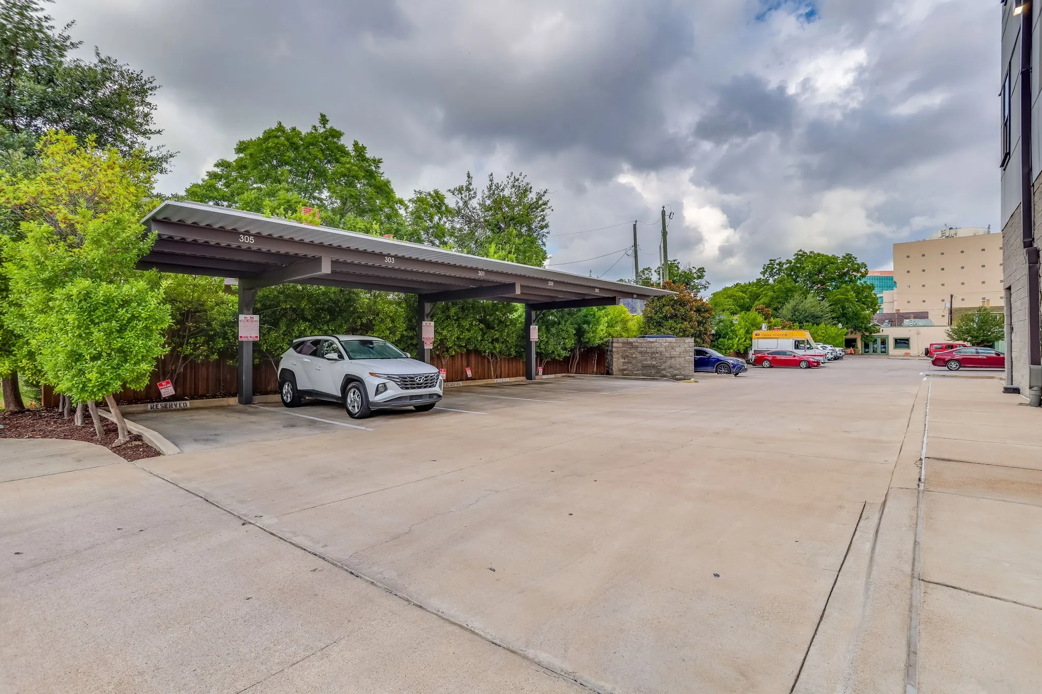 Covered parking for one Vehicle included with the Condo #203
