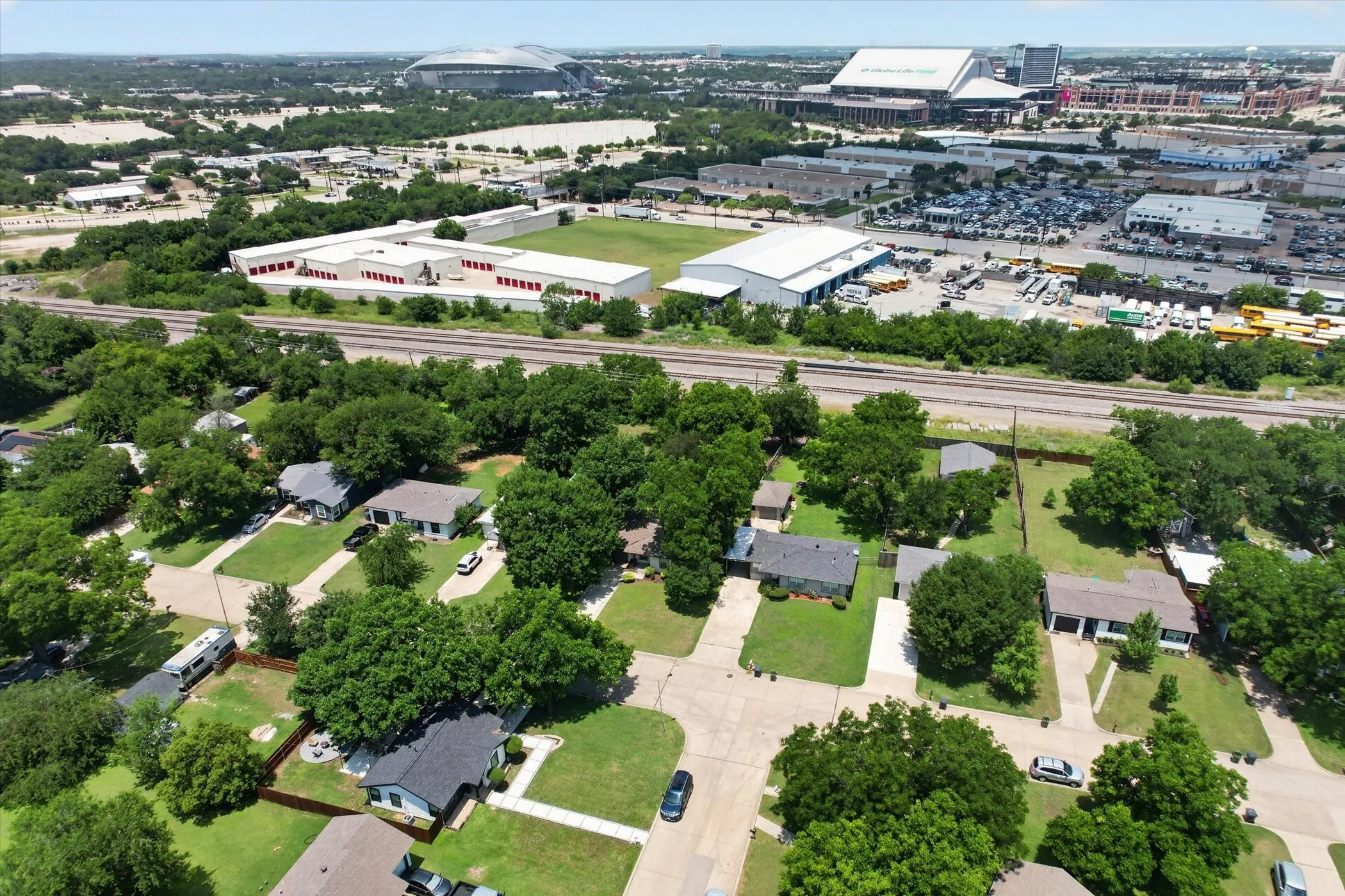 You can see the Stadium from this Drone Photo taken above the home.