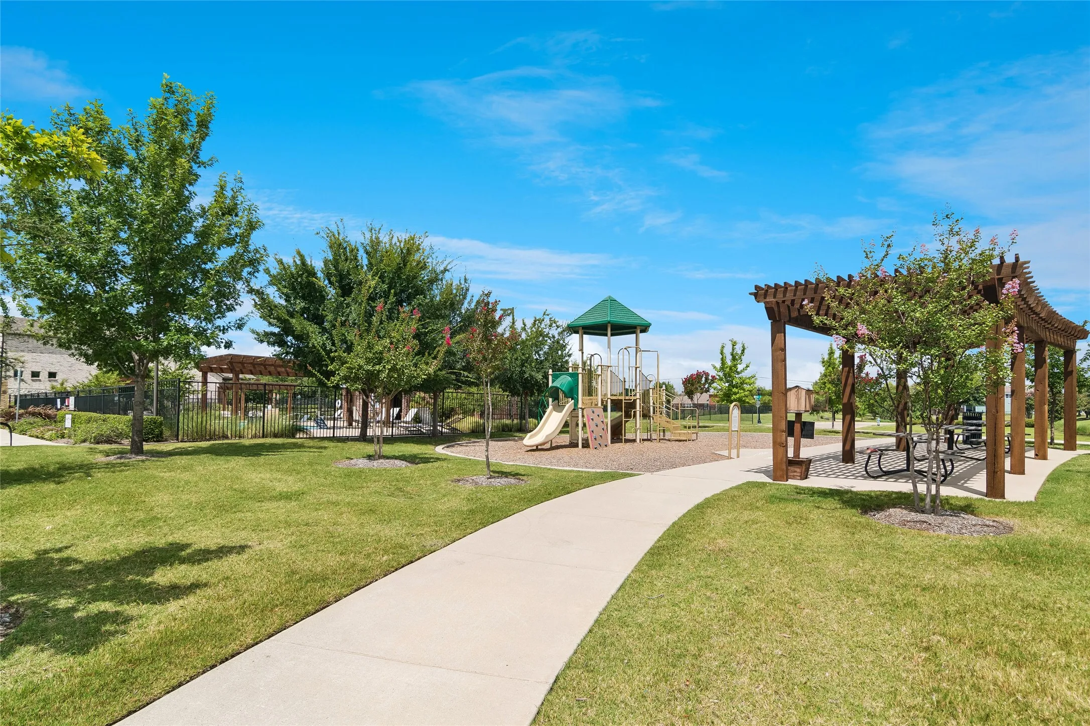 Community pool and playground
