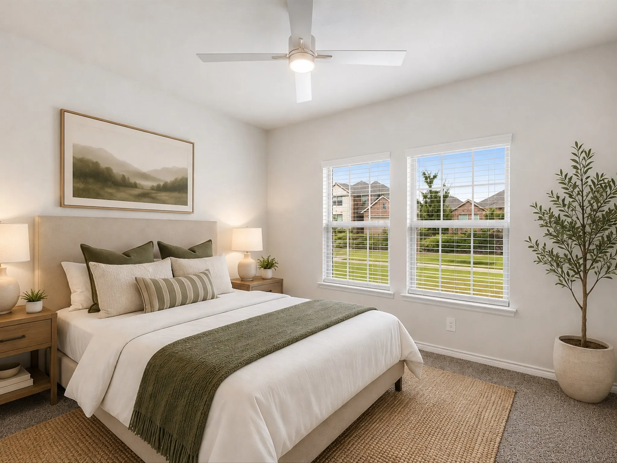 2nd bedroom  offering comfort and relaxation. Virtually Staged.