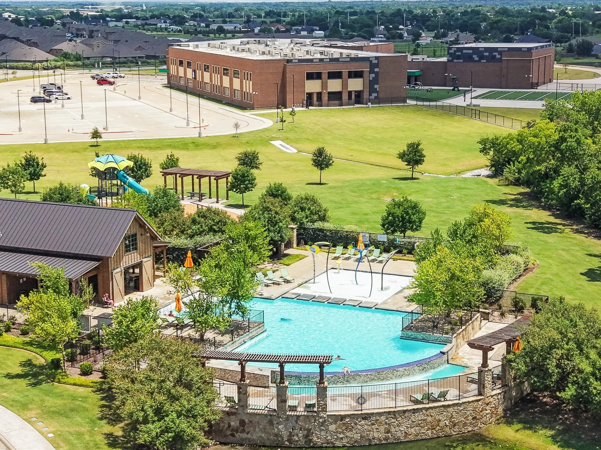 Community resort-style swimming pools and amenities.