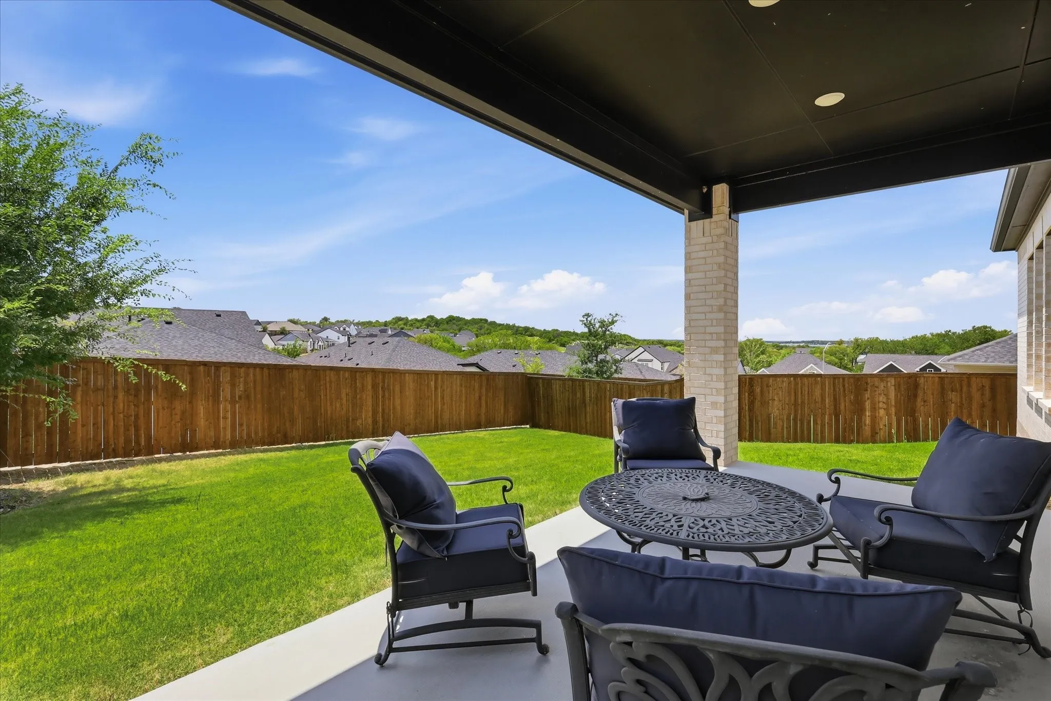 Extended covered patio.