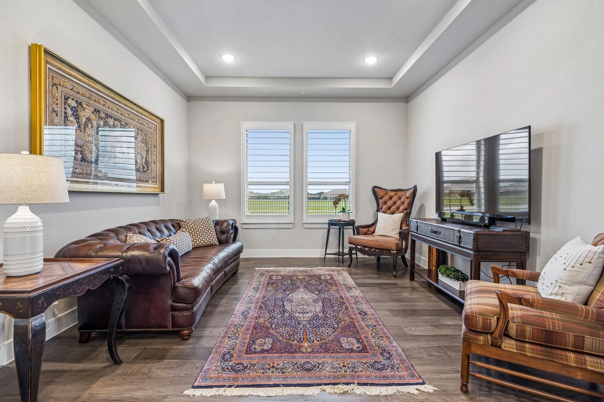 Large formal dining room is perfectly located to be used as a flex space and currently being used as a Den.