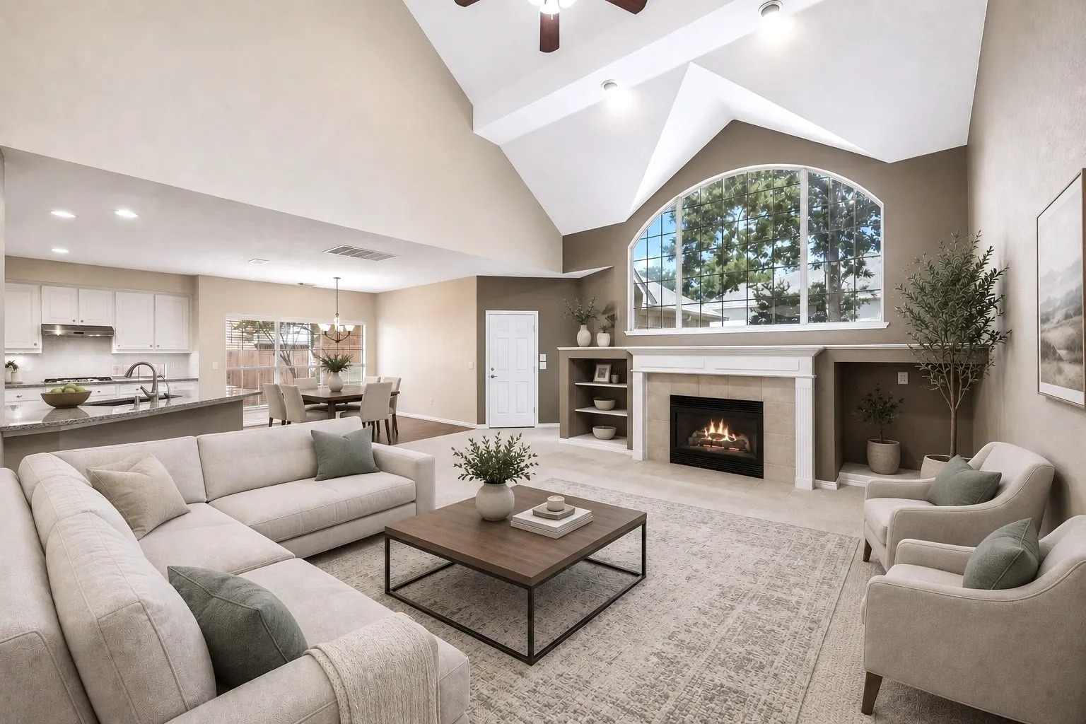Living Room, Virtual Staged