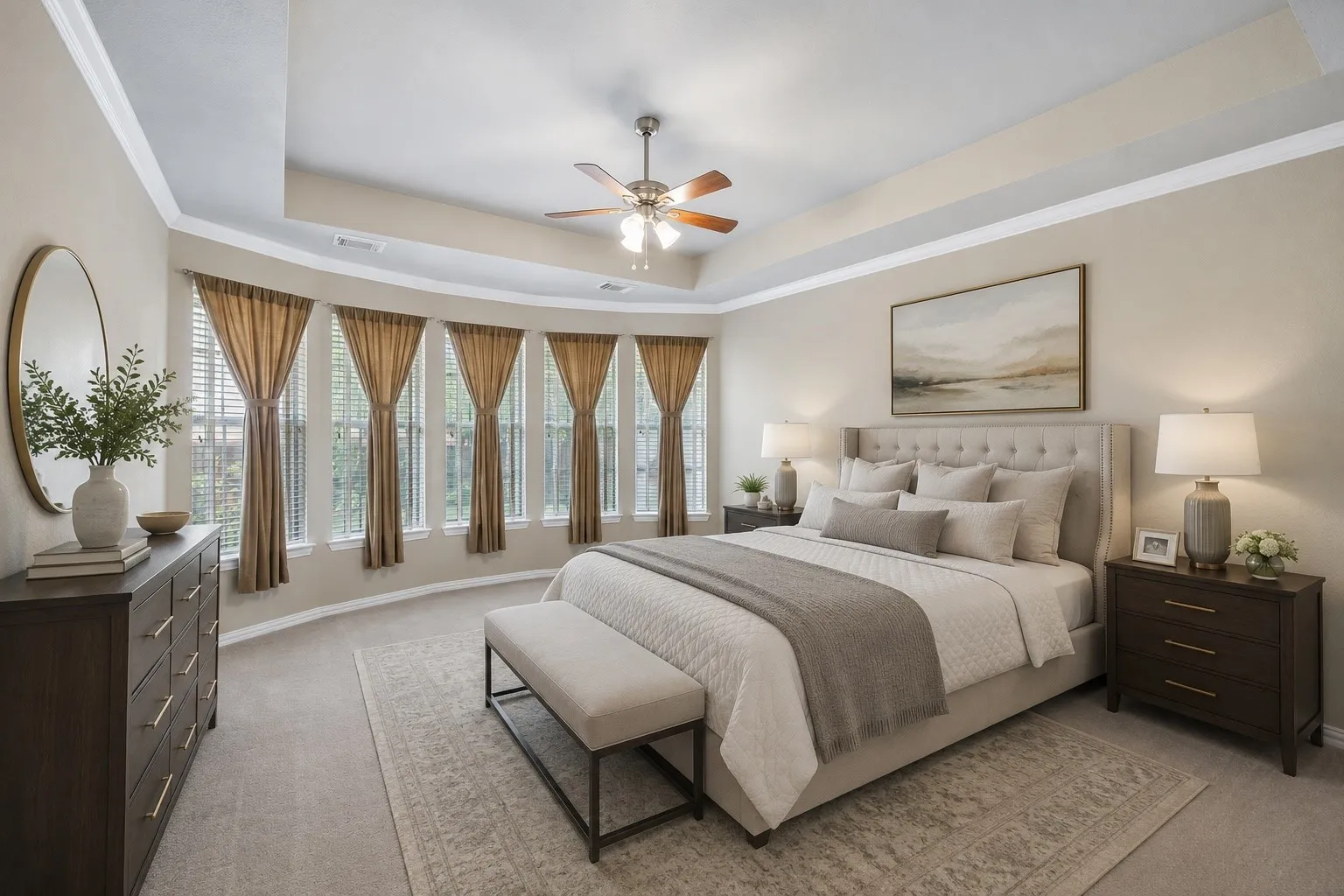 Primary Bedroom, Virtual Staged