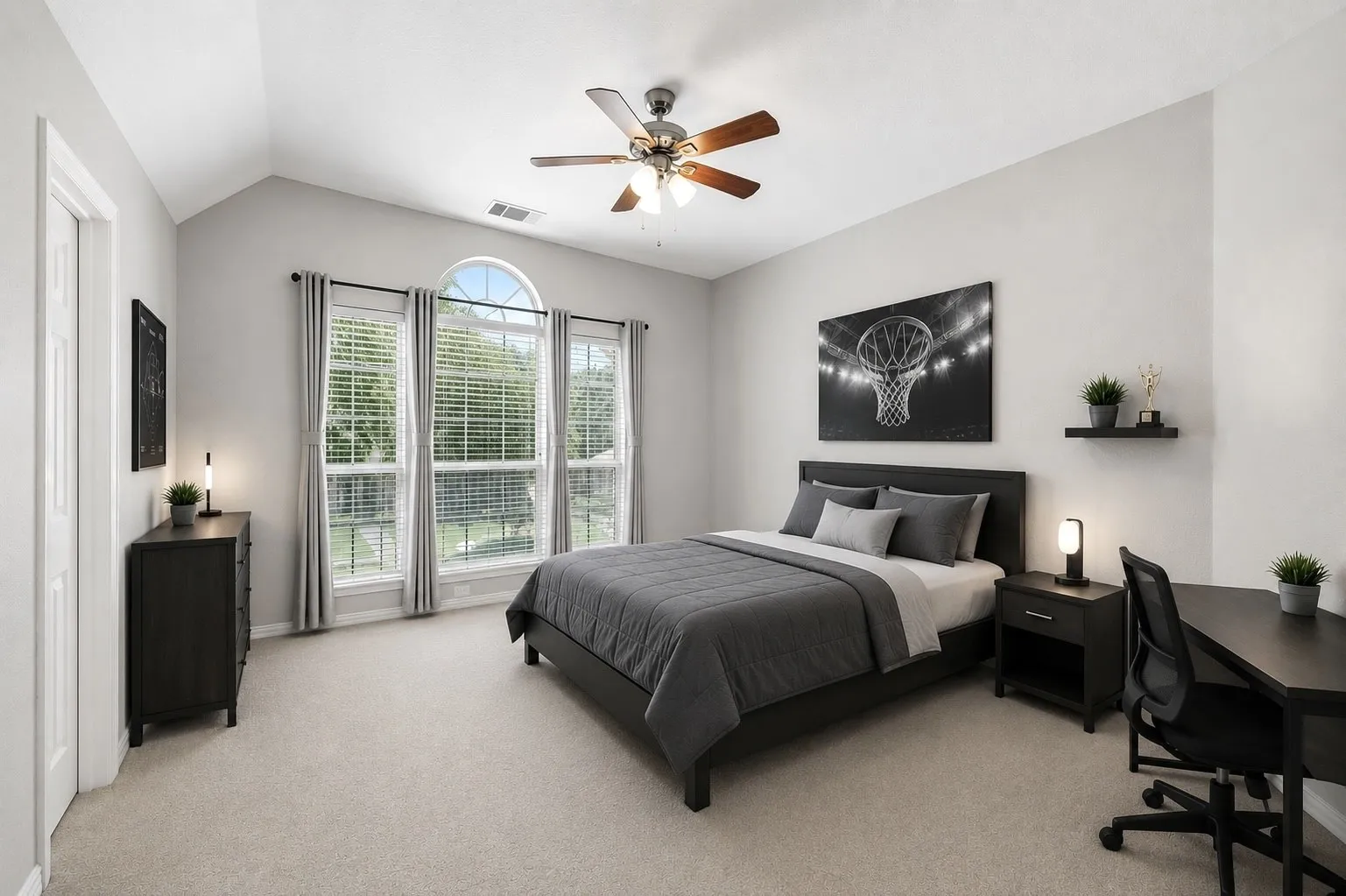 Bedroom, Virtual Staged
