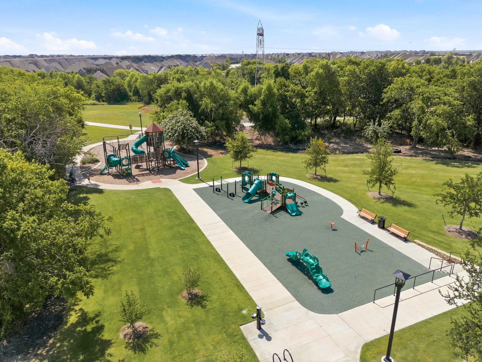 A variety of community playgrounds in Prosper...this one notable within Raymond Community Park & Lakewood Park.