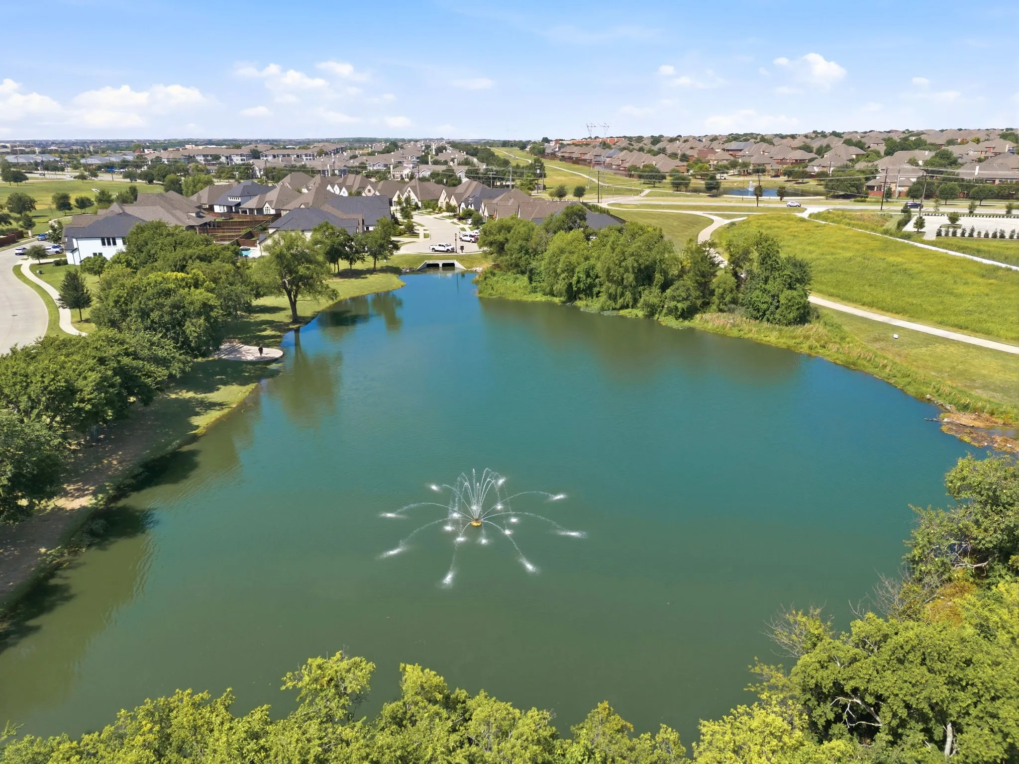 Residents appreciate the tranquility of the catch-and-release fishing pond.