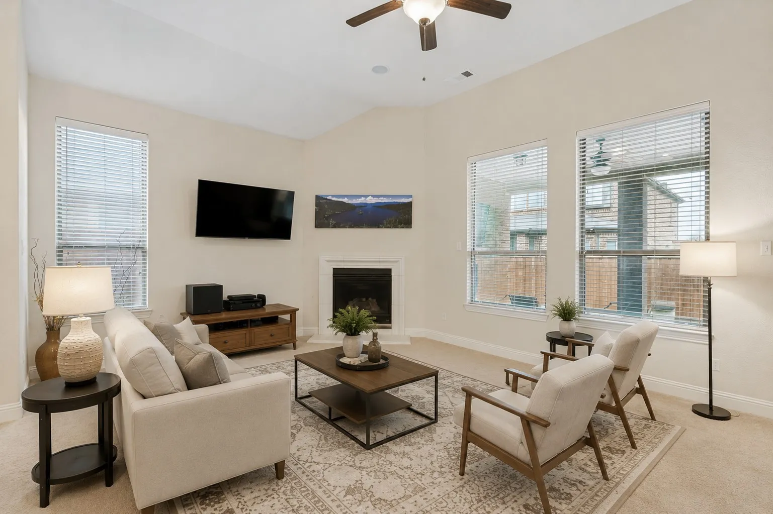 Virtually Staged Family Room