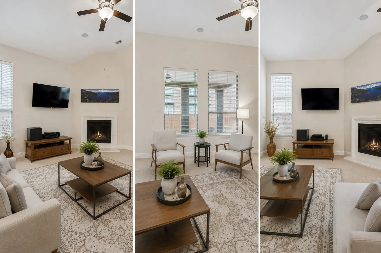 Virtually Staged Family Room