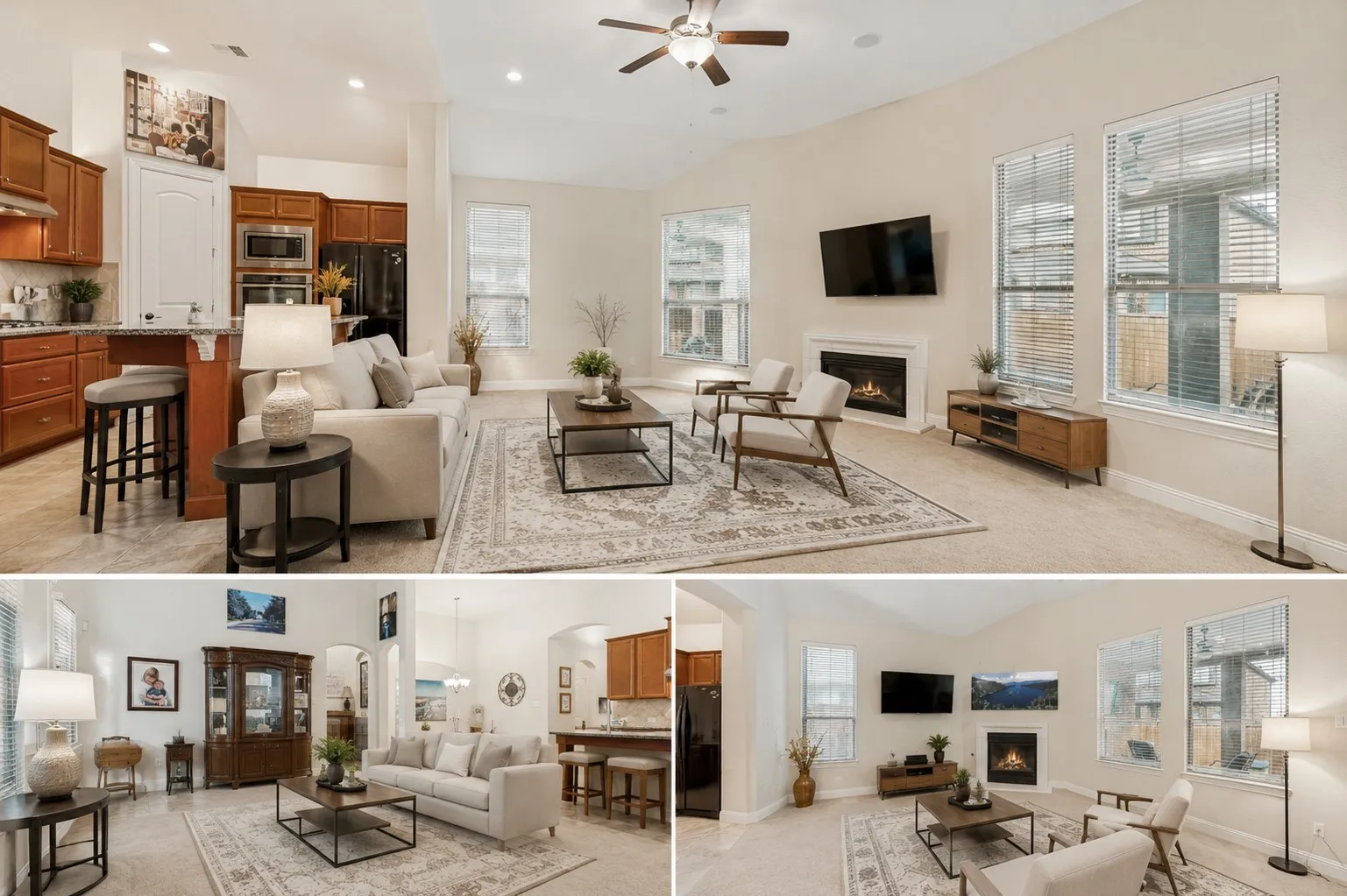 Virtually Staged Family Room