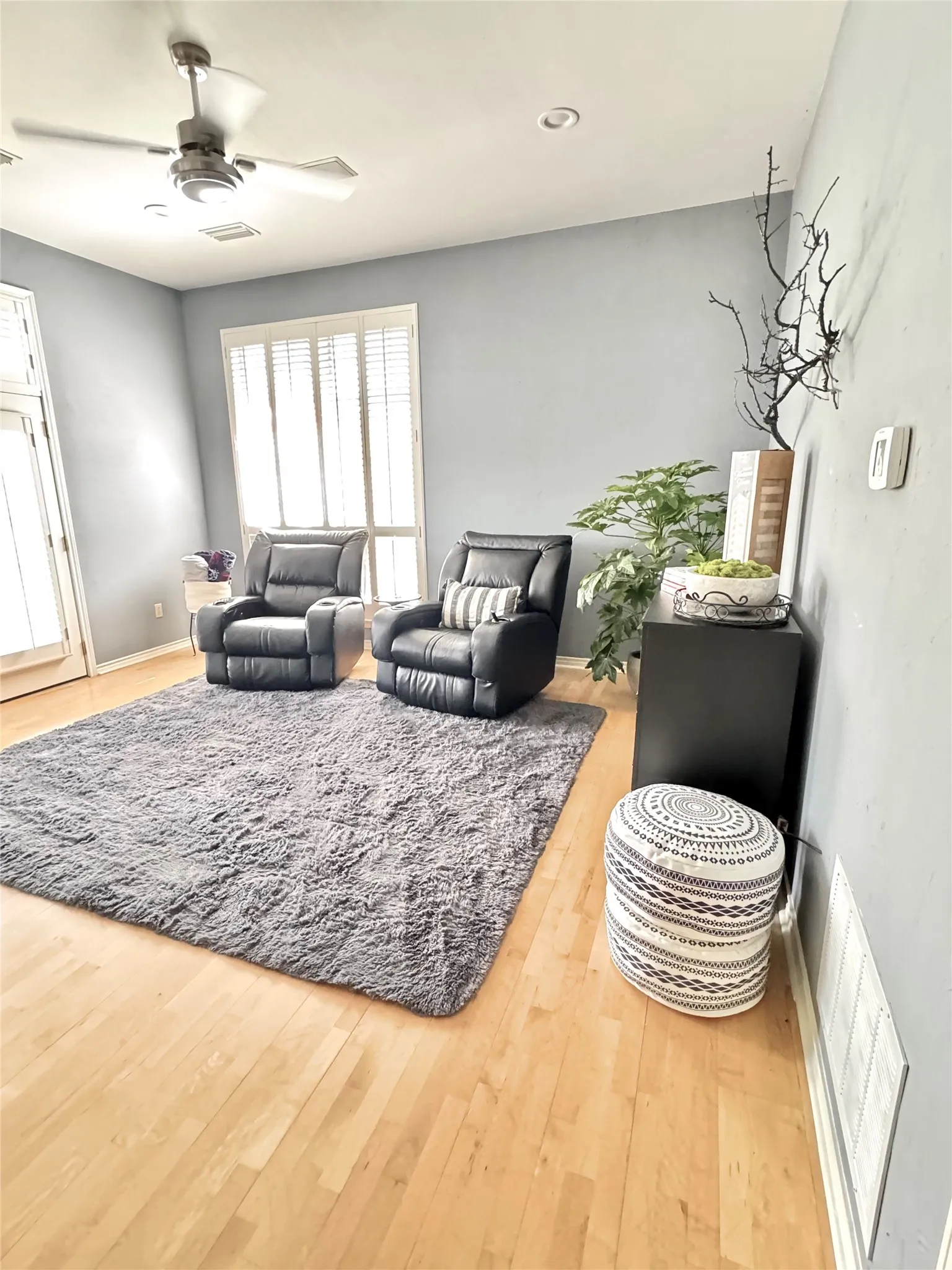 The upstairs living area makes the perfect game room or flex space!