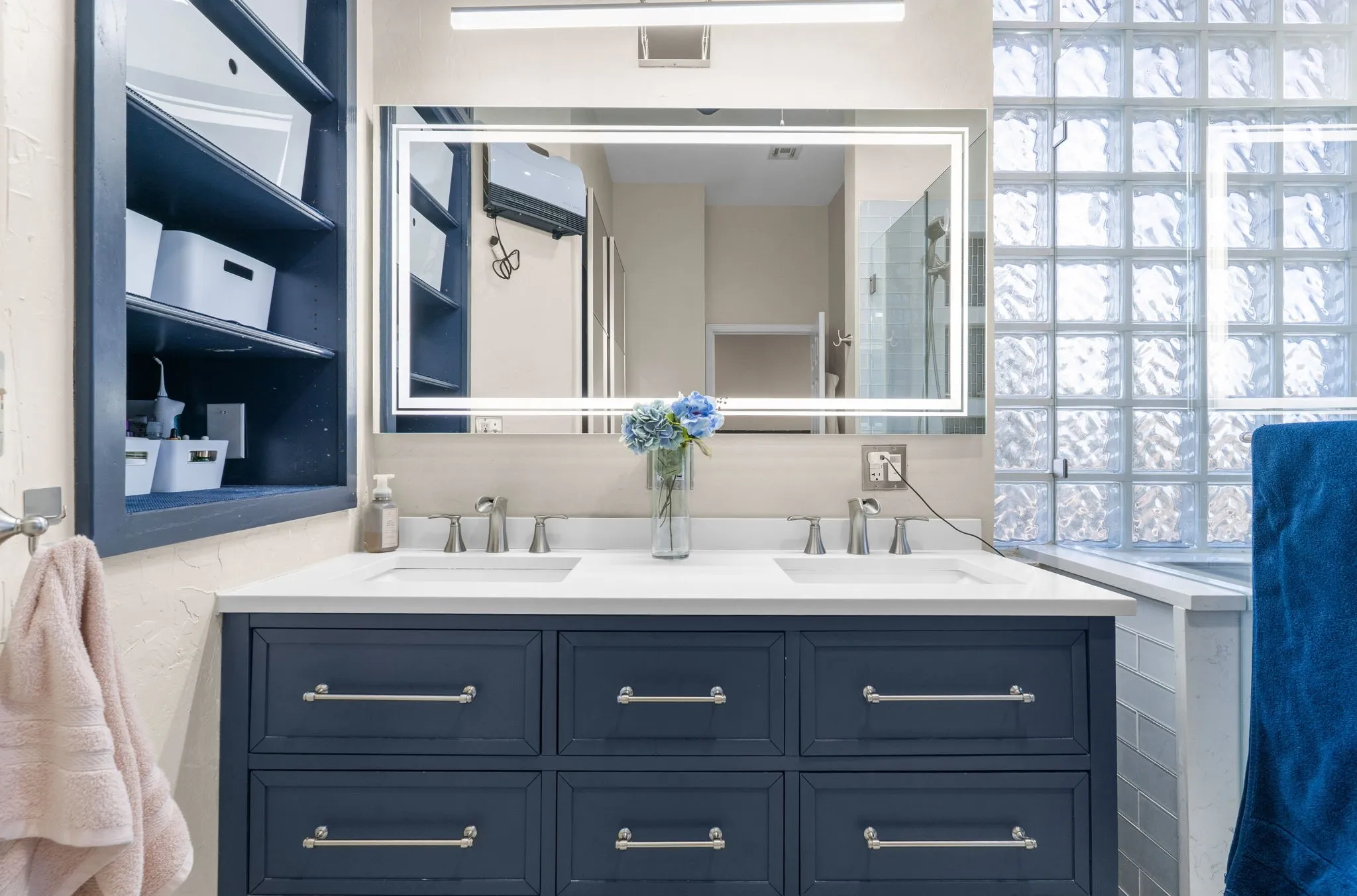 Both bathrooms have been updated with new fixtures and lighting!
