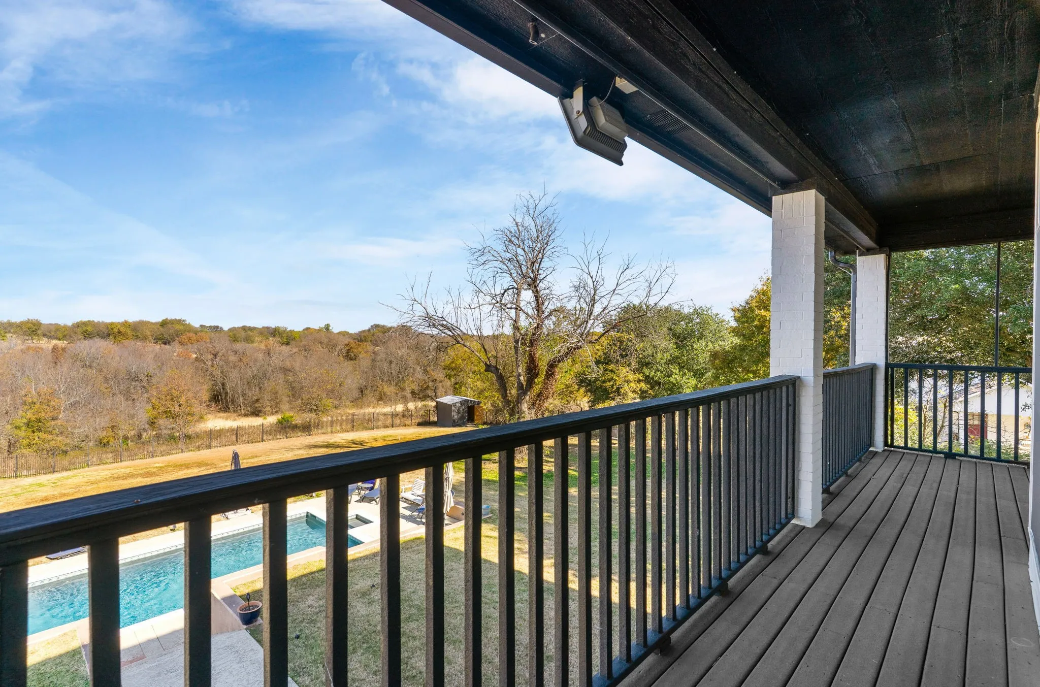 Step out onto the upstairs balcony for beautiful views!