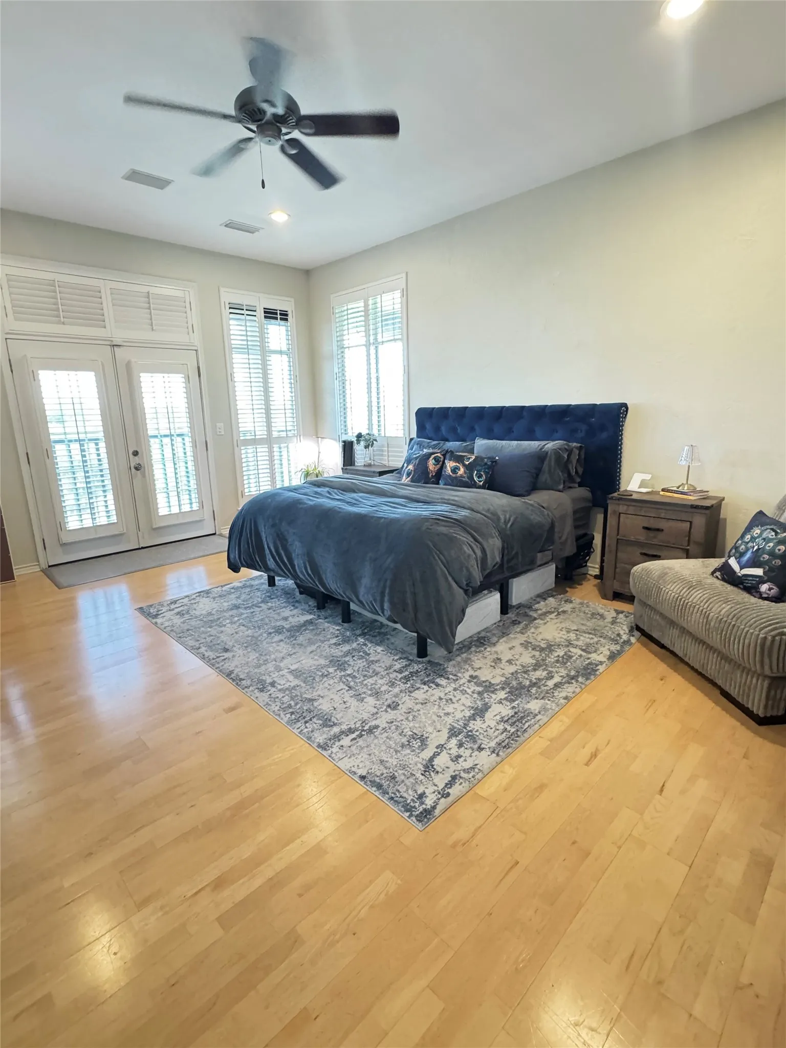 The upstairs primary bedroom is a true retreat with a full ensuite bath and balcony access!
