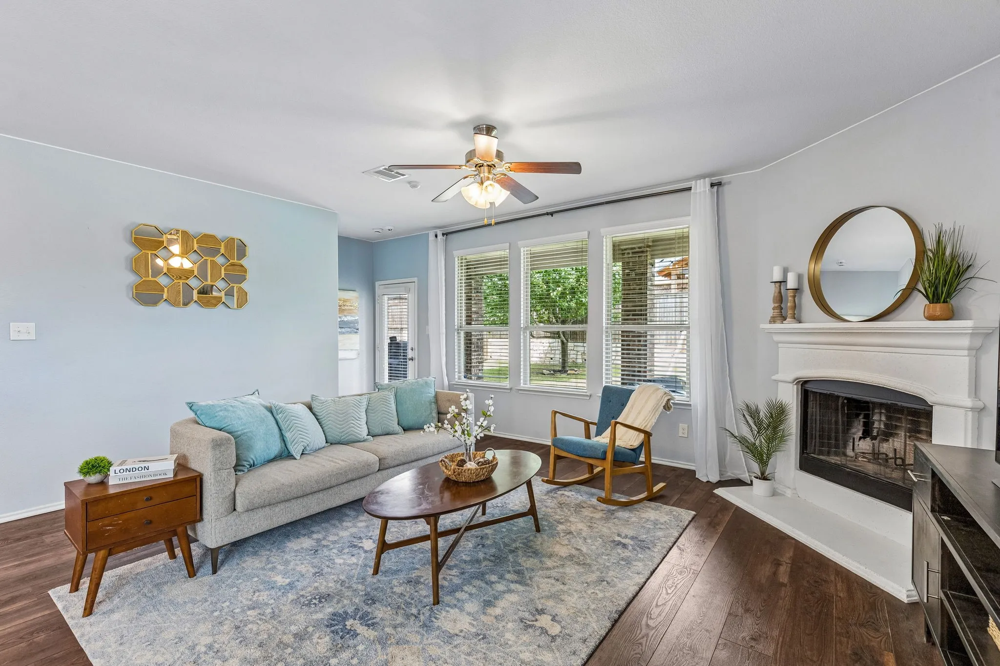 fireplace perfect for fall and winter gatherings