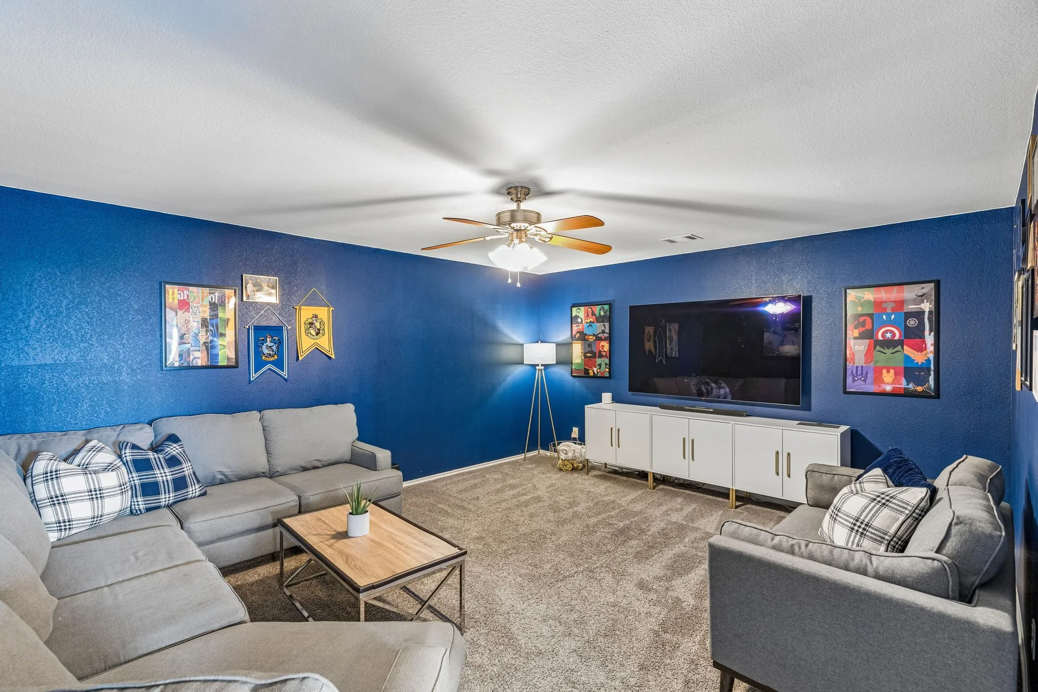 oversized media room