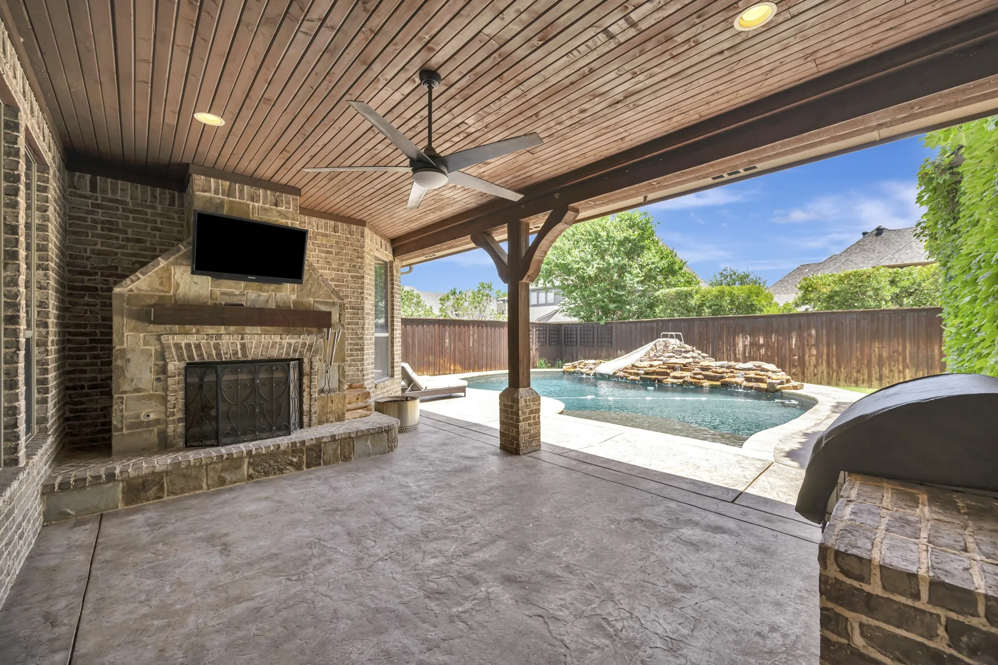 Covered Patio with Outdoor Living, Grilling to be Enjoyed Year Round!
