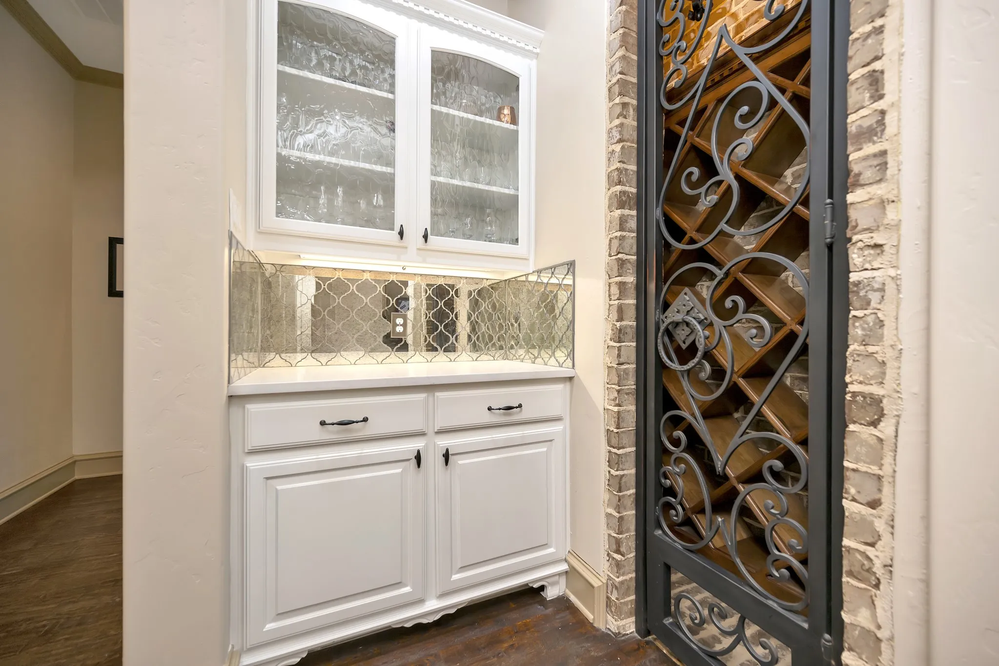 Butler's Pantry and Wine Cellar Right off of the Formal Dining and Kitchen.