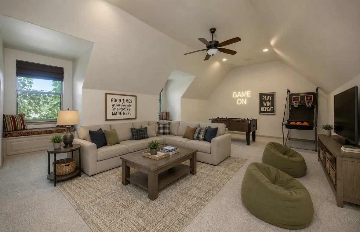 Located on the 2nd Floor, the Game Room is Super Spacious with Room for it ALL and the Only Room with Carpet!