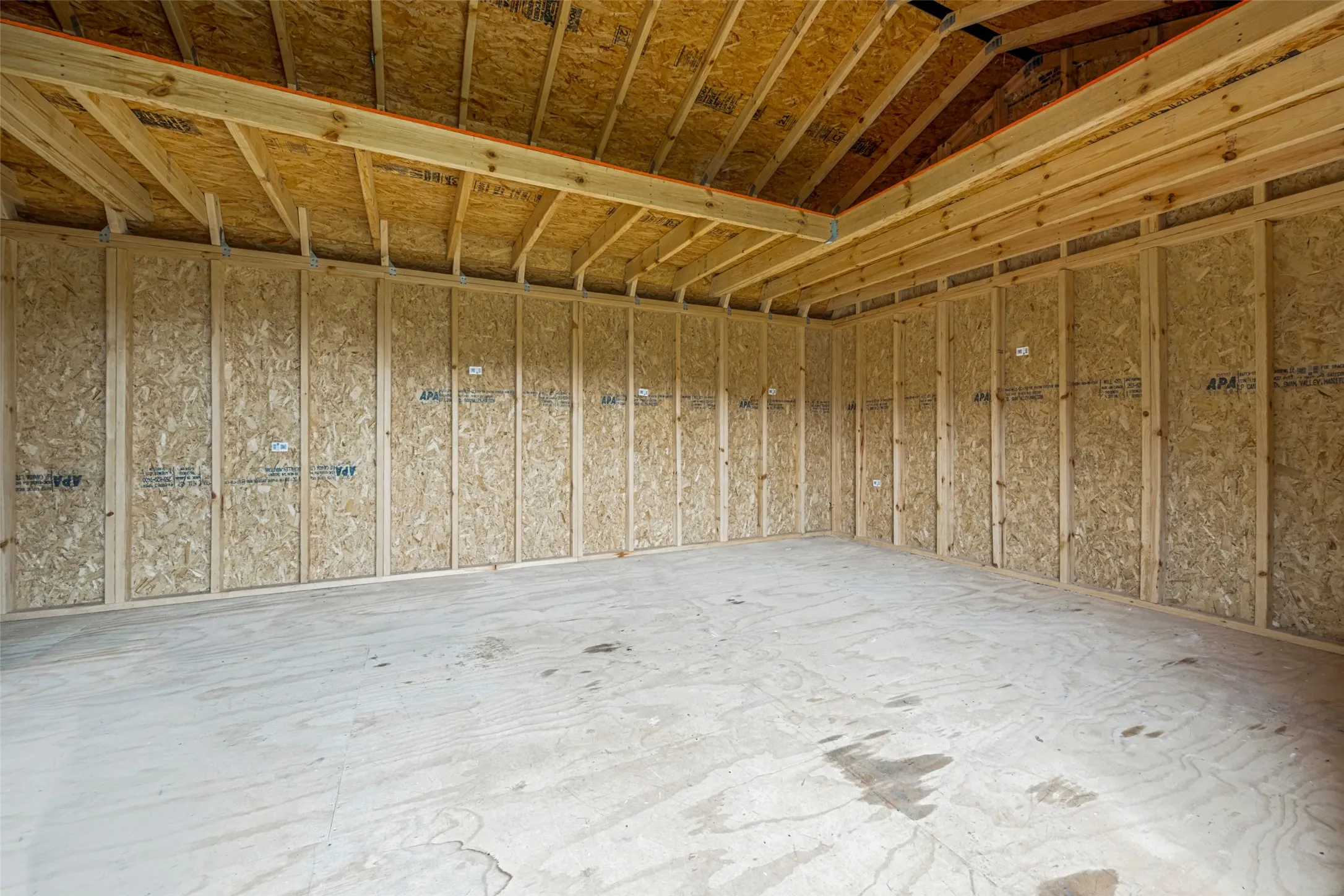 Inside of storage shed