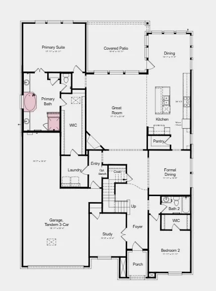 Additional Highlights Include: upgraded mahogany front door, tiled floor at primary shower, and drop-in tub at primary bath.