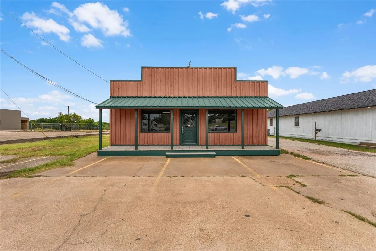 Commercial building, and a dedicated parking area