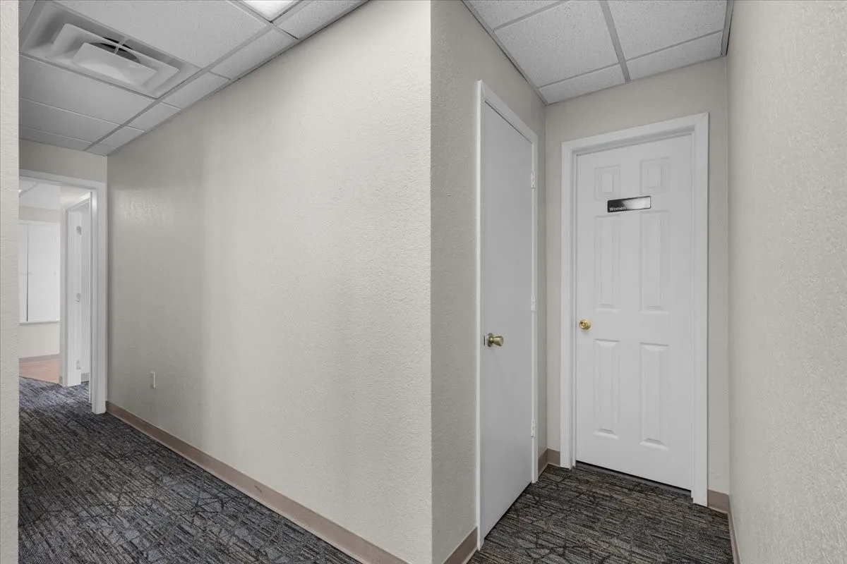 Storage closet and restroom
