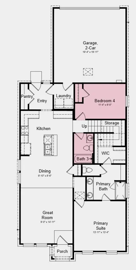 Additional Highlights Include: gas stub, upgraded cabinet features, farm sink, and pendant lights in kitchen and entry way.