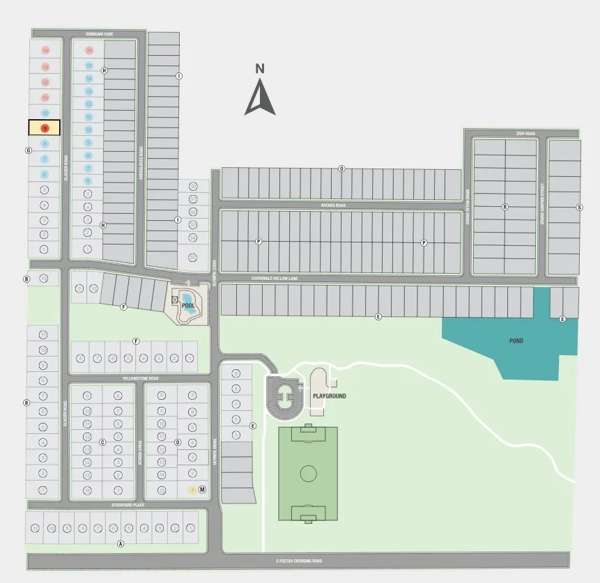 Parks at Foster Crossing Sitemap