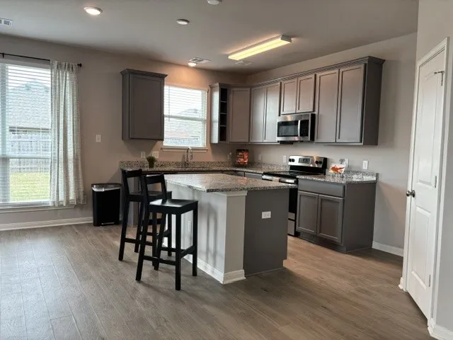 Vinyl plank flooring in traffic areas