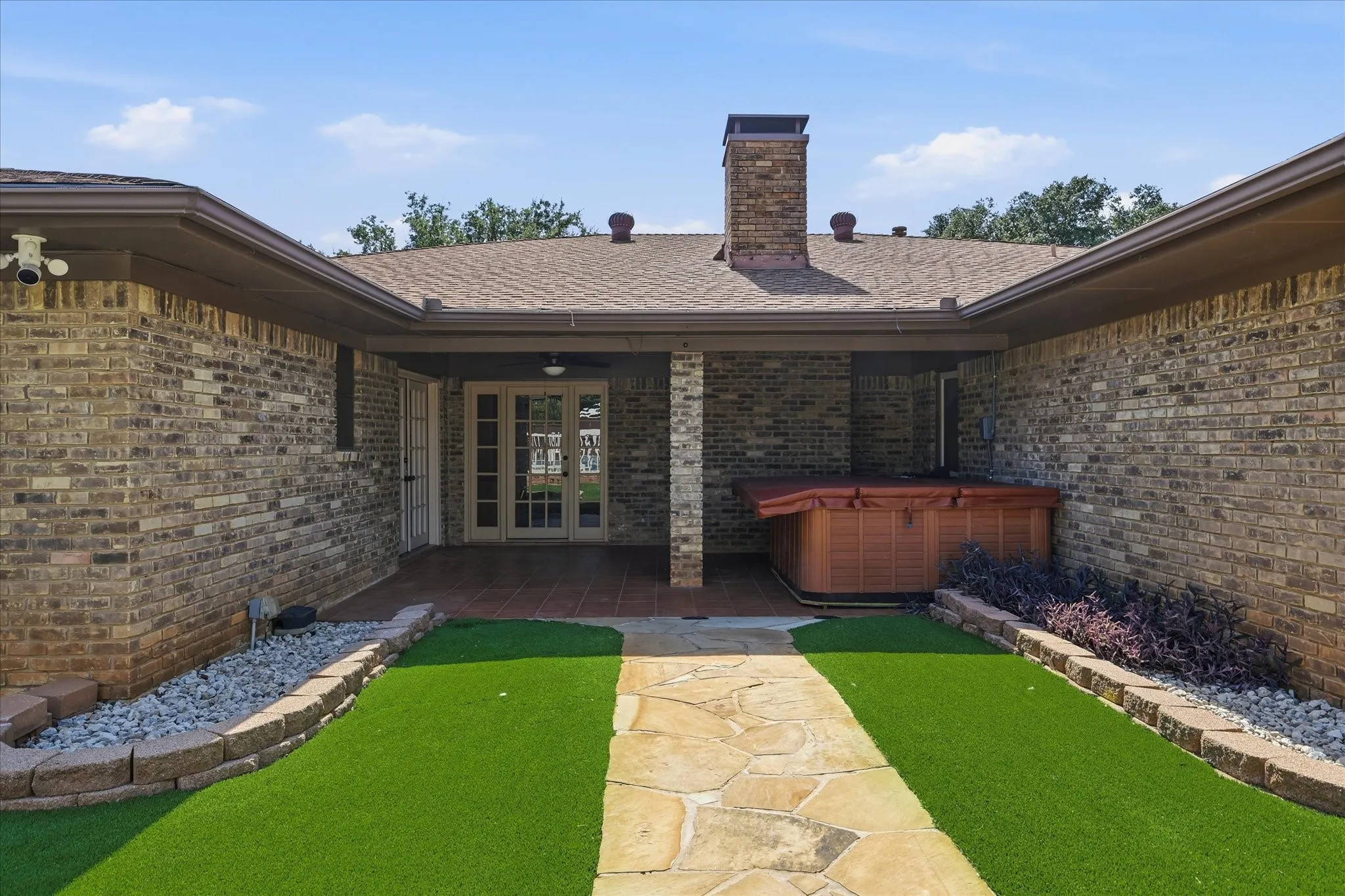 Plenty of room to BBQ and relax on your back porch, or relax in the hot tub.
