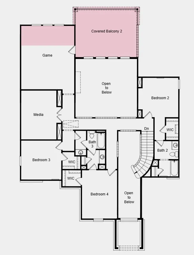 Additional Highlights Include: first floor guest suite with full bath and walk in shower in place of tandem garage, 15x8 sliding door to covered outdoor living, fireplace, extended primary suite, casual dining area, game room, gas drop at covered outdoor living for future grill, study, and covered balcony on second floor.