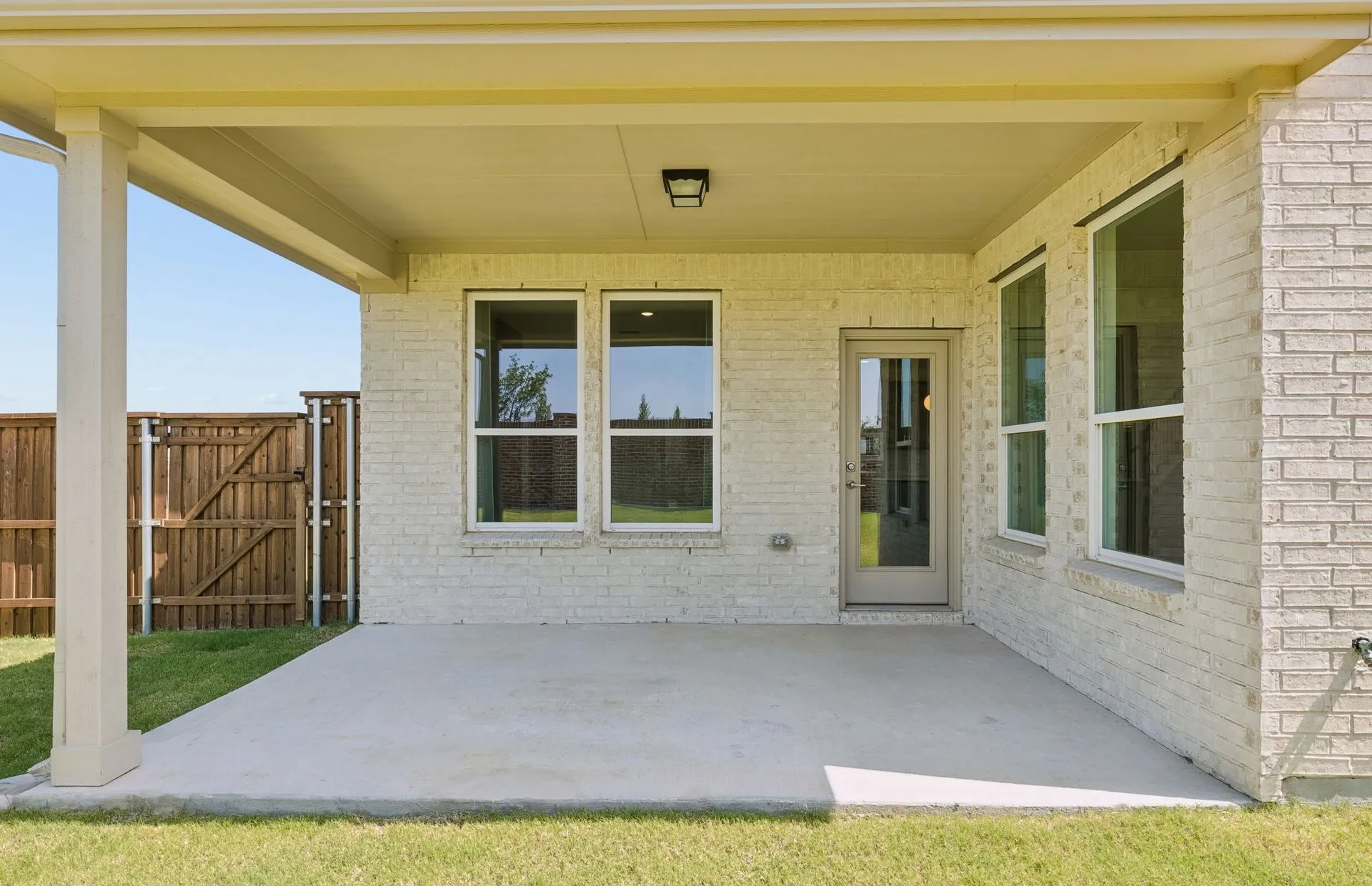 Built-in covered back patio
