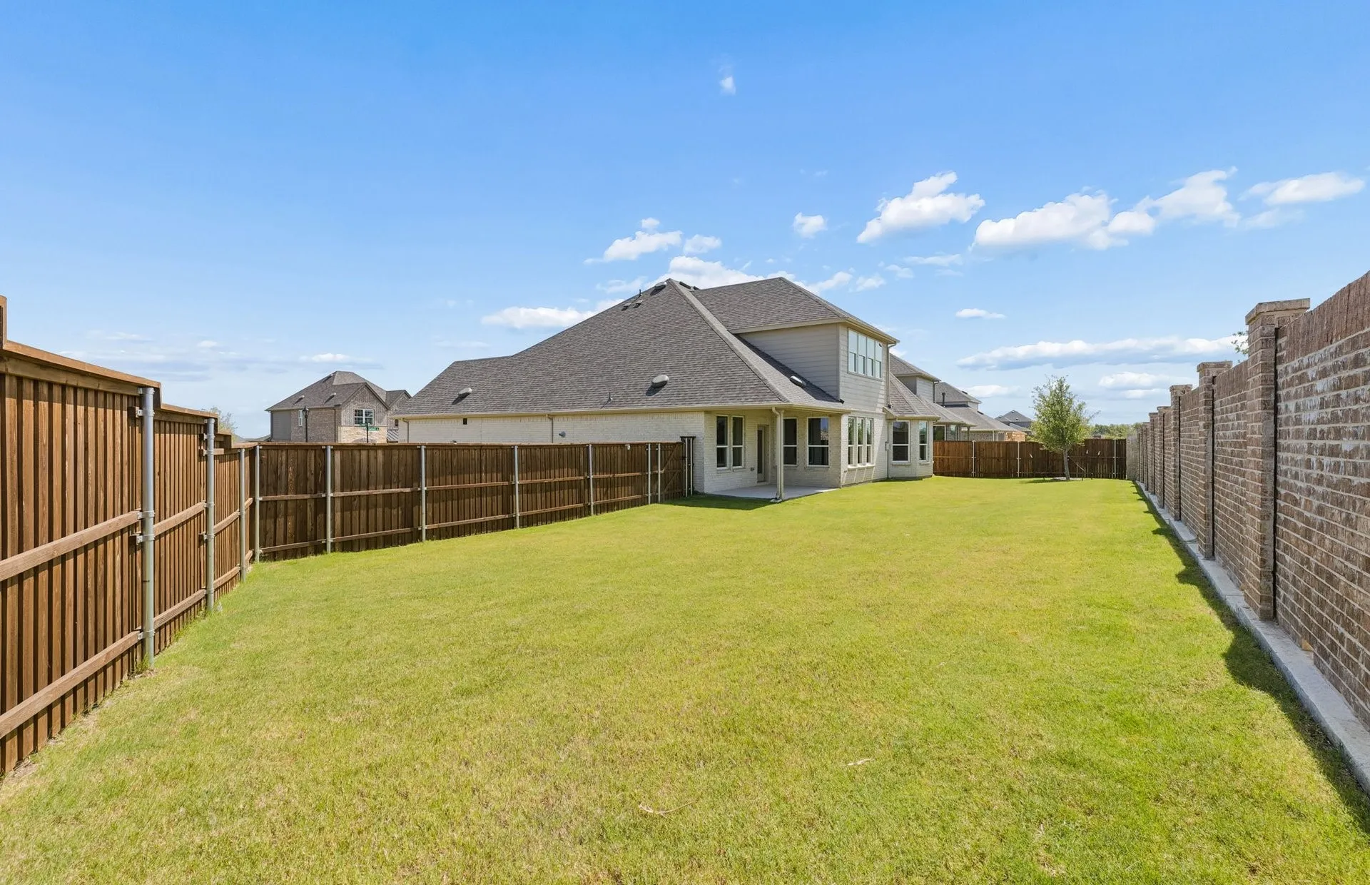 Oversized fenced-in backyard