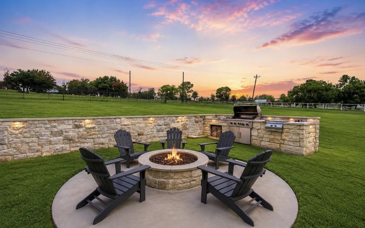 Enjoy the Texas summer nights at your firepit.