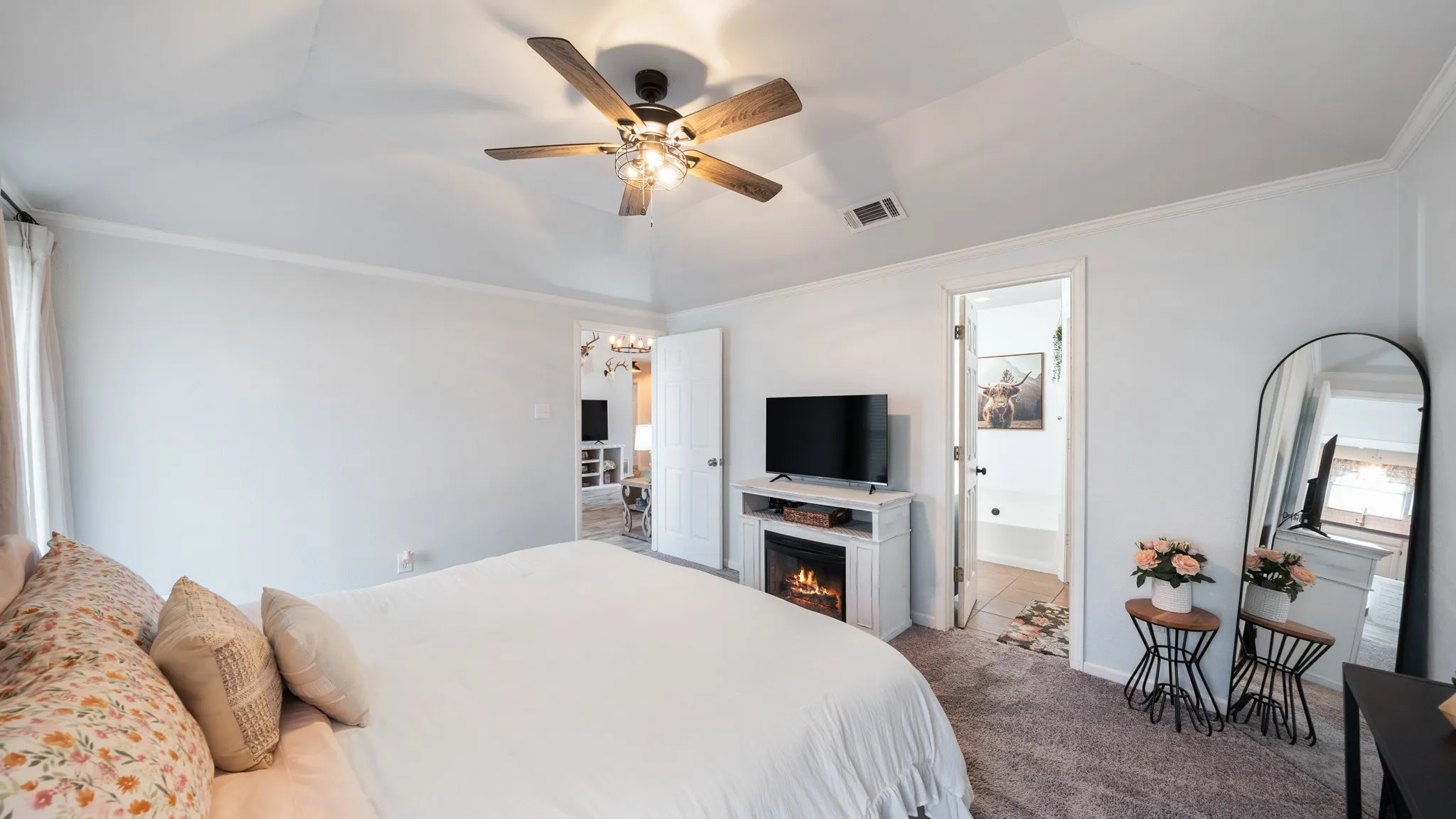 Primary Bedroom open to in suite bath