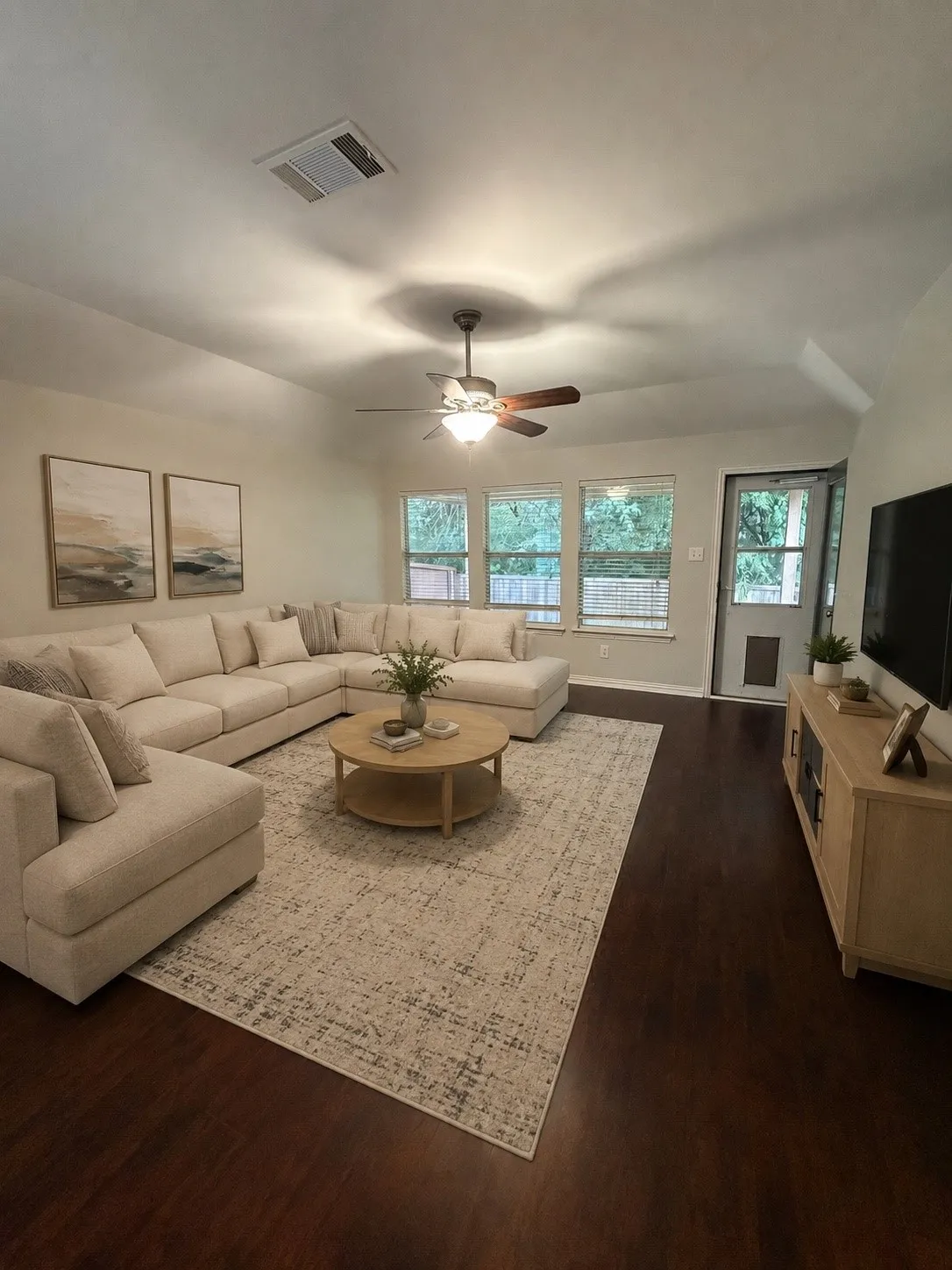 Family Room Virtually Staged