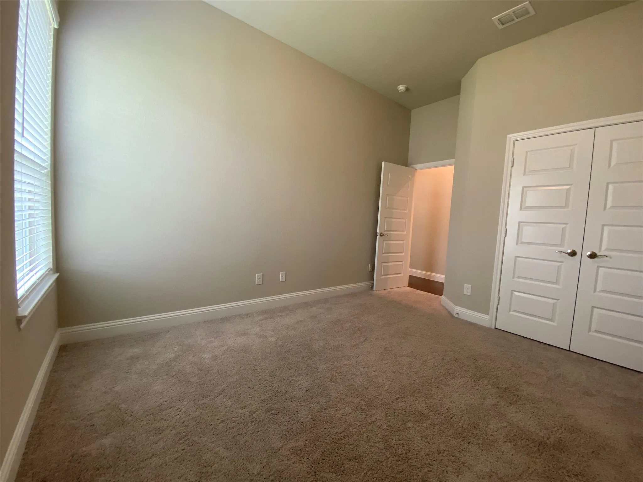 Unfurnished bedroom featuring carpet floors and a closet