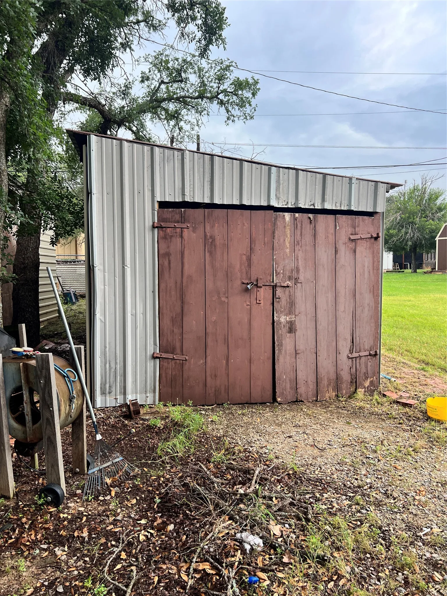 View of tool shed