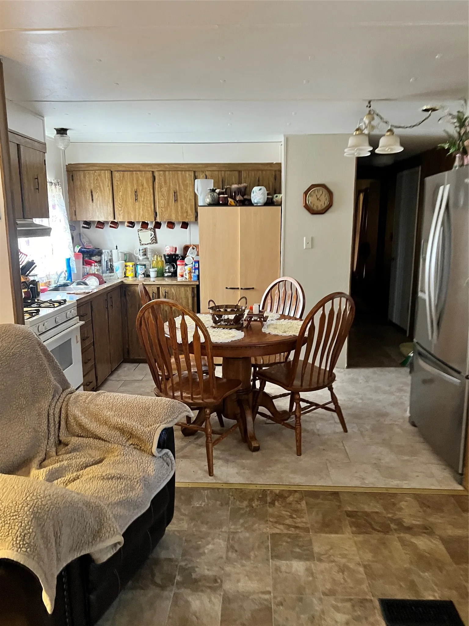 Kitchen view of fridge